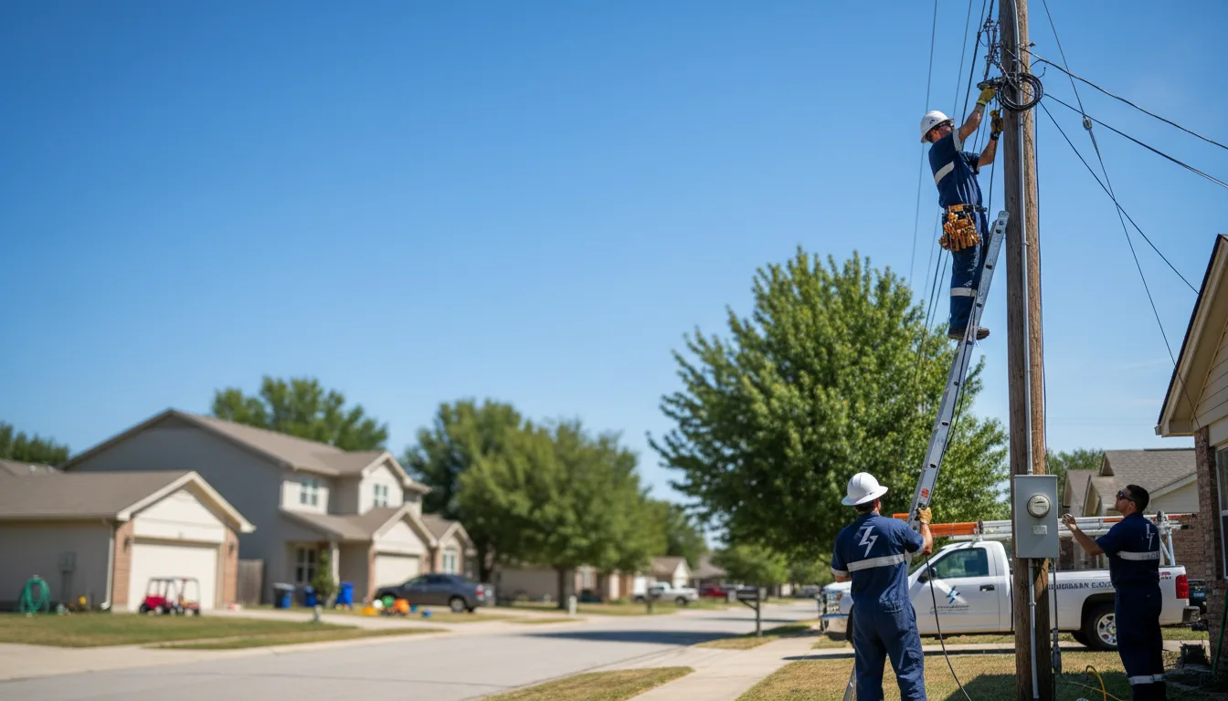 Residential electrician providing installation services in Poplar Grove, AR